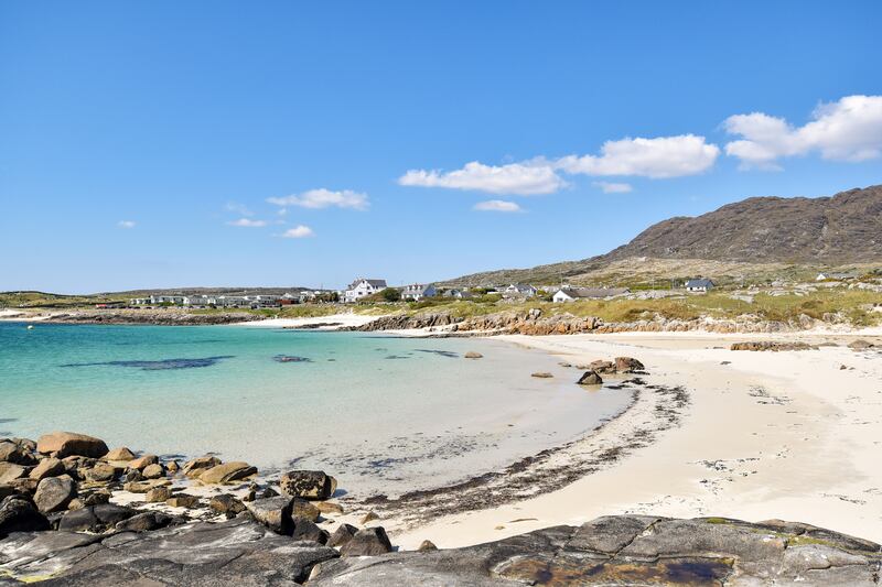 Roundstone's white sandy beaches and turquoise salty waters