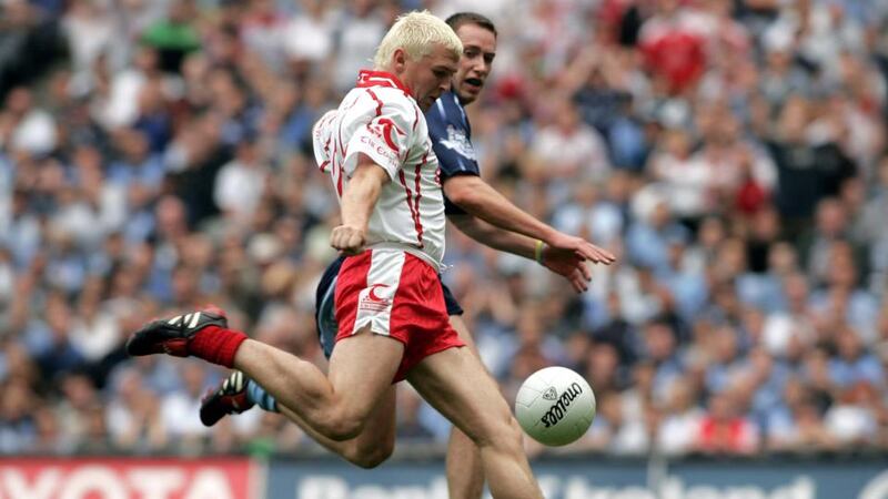 Owen Mulligan’s goal – considered one of the finest to ever grace HQ – in the drawn 2005 All-Ireland quarter-final match was symbolic of all that was great about that Tyrone team. Photograph: Tom Honan/Inpho