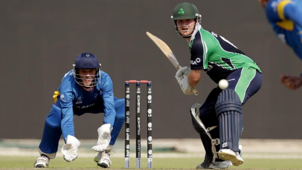 Paul Stirling hit 77 from 46 balls and took four wickets as Ireland beat Hong Kong by 85 runs to qualify for the World T20 finals in Bangladesh. Photograph: 2013 IDI/Getty Images