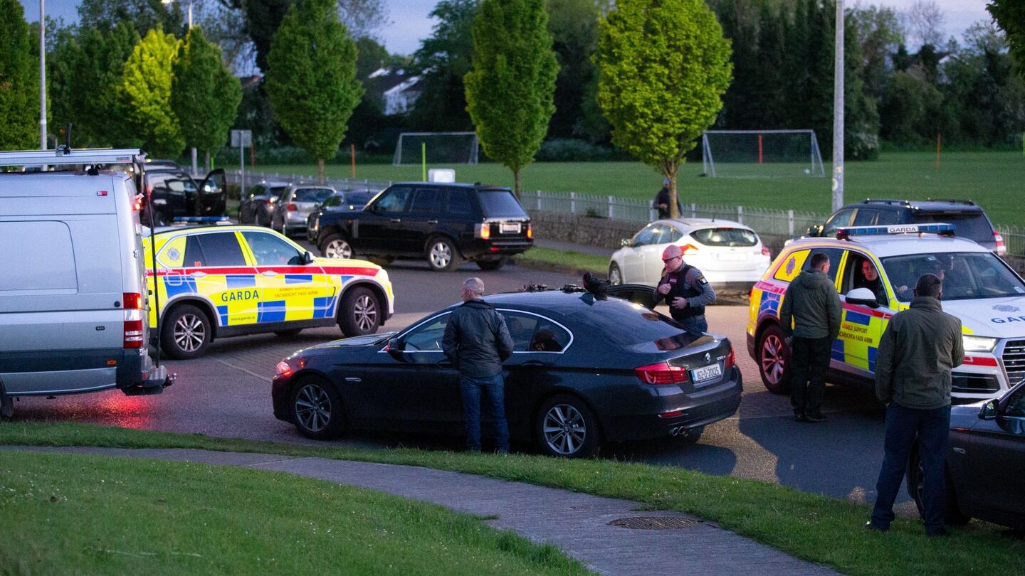 Gardaí at the scene at Whitechapel Grove, west Dublin on Tuesday night. Photograph: Colin Keegan/Collins Dublin
