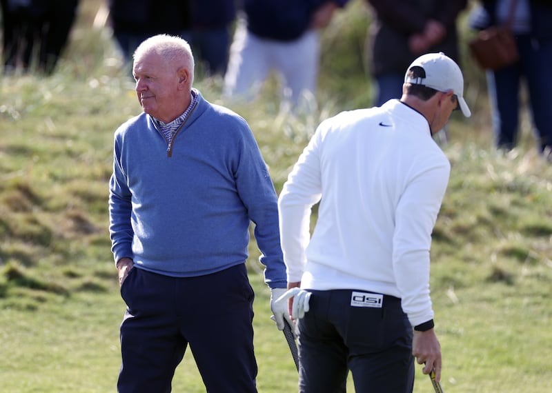Gerry McIlroy and Rory McIlroy at the Dunhill Links in 2022. Photograph: Steve Welsh/PA