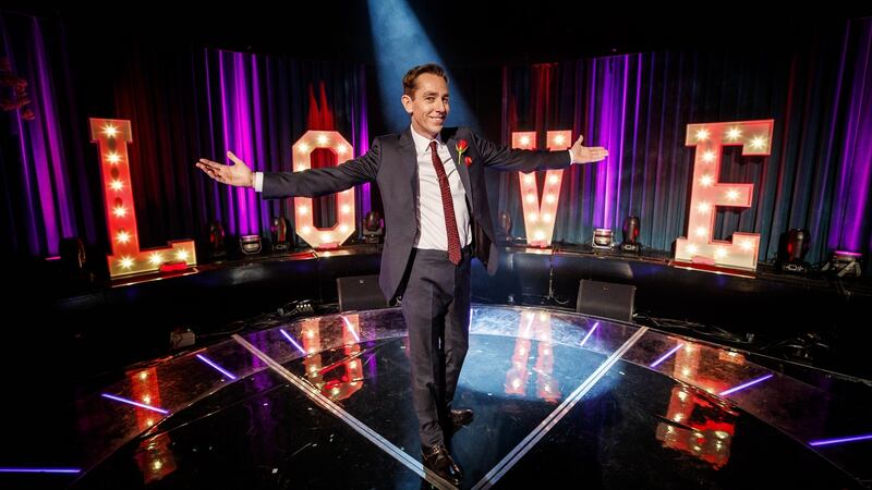 Ryan Tubridy on the set of The Late Late Show Valentine’s Special