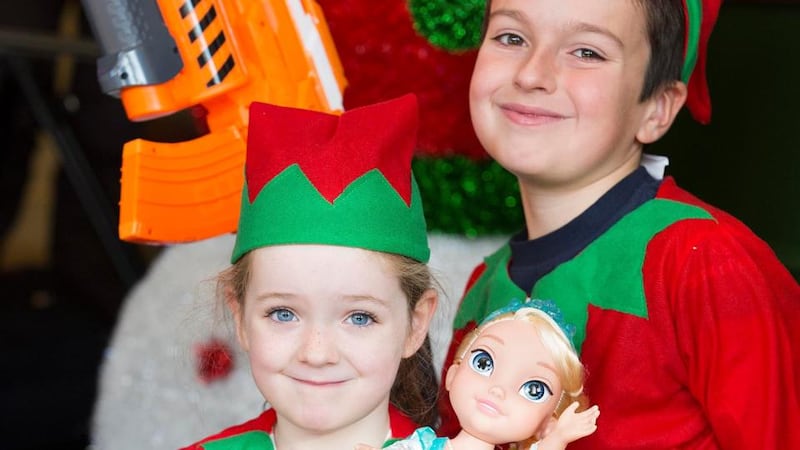 Youngsters including Orla O’Sullivan (4) pictured today at the launch of the upcoming nine-day Christmas Toy Show at the RDS. Photograph: Andres Poveda