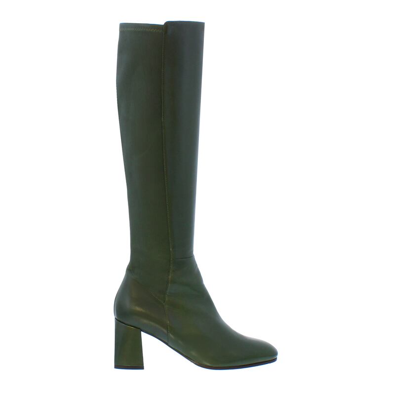 Jilly green leather heeled boots, €499 from Carl Scarpa