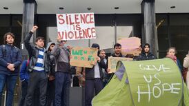 Homeless asylum seekers protest over ‘basic human right’ of accommodation