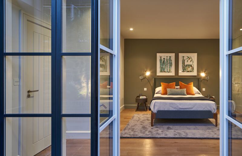 Bedroom opens onto patio