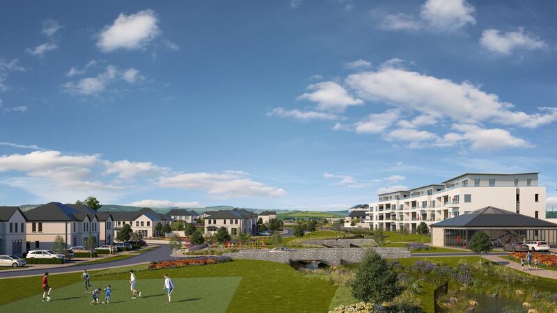 A computer-generated image of Burkeway’s Barna site.