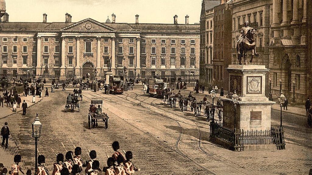 “It was a big year for moving statues in Ireland in 1929. It marked the end of the line for King William III and his horse on College Green.” Library of Congress Prints and Photographs Division