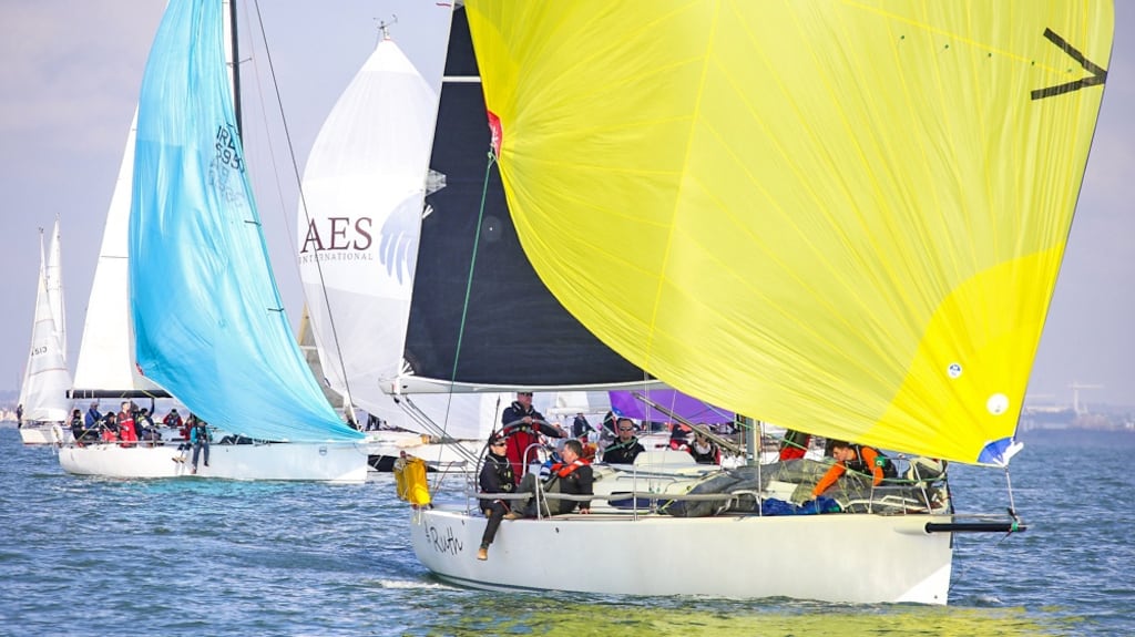 The first ISORA coastal race of 2016 was won by J/109 Ruth (Liam Shanahan). Photograph: David O’Brien.