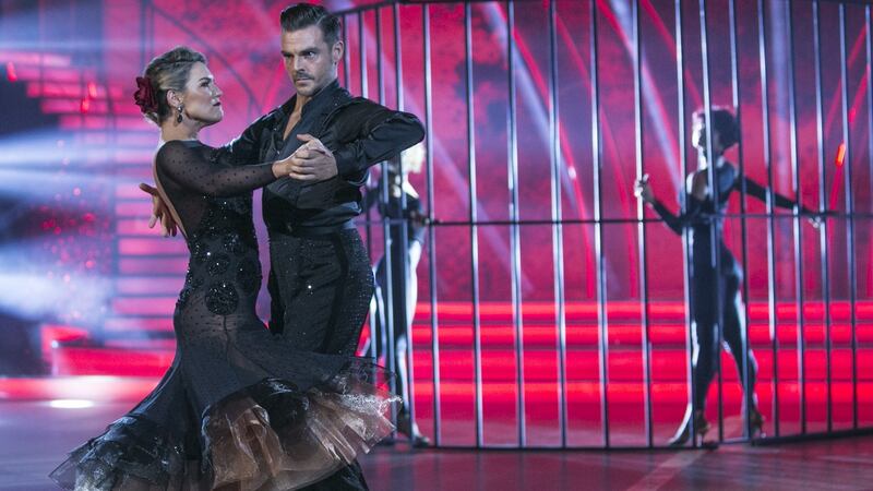 Erin McGregor and Ryan McShane, during the Live show of RTE’s ‘Dancing with the Stars’. Photograph: Kyran O’Brien