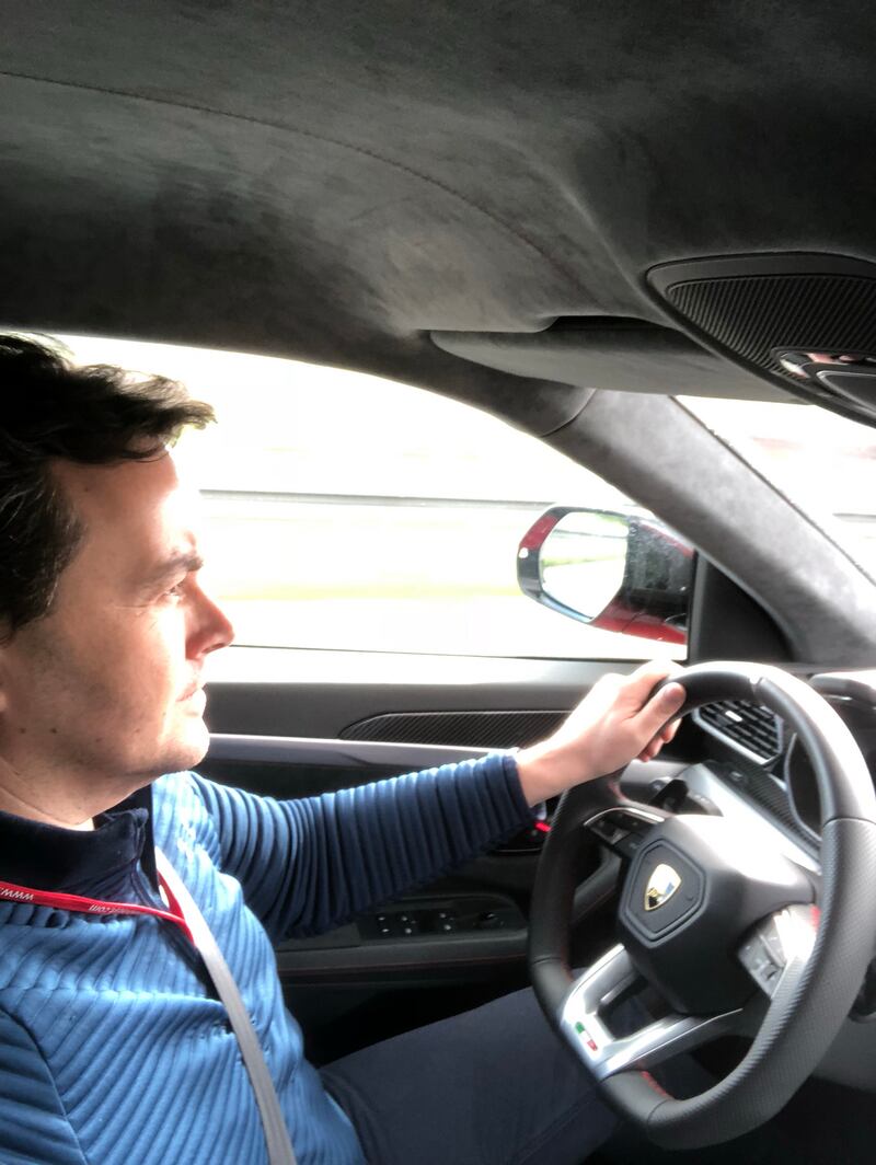 Michael McAleer at the wheel of the impressive and expensive Urus.