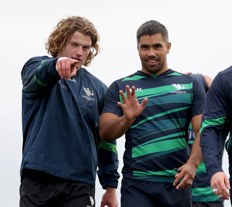 Cian Prendergast and Jarrad Butler will start in the Connacht backrow. Photograph: James Crombie/Inpho