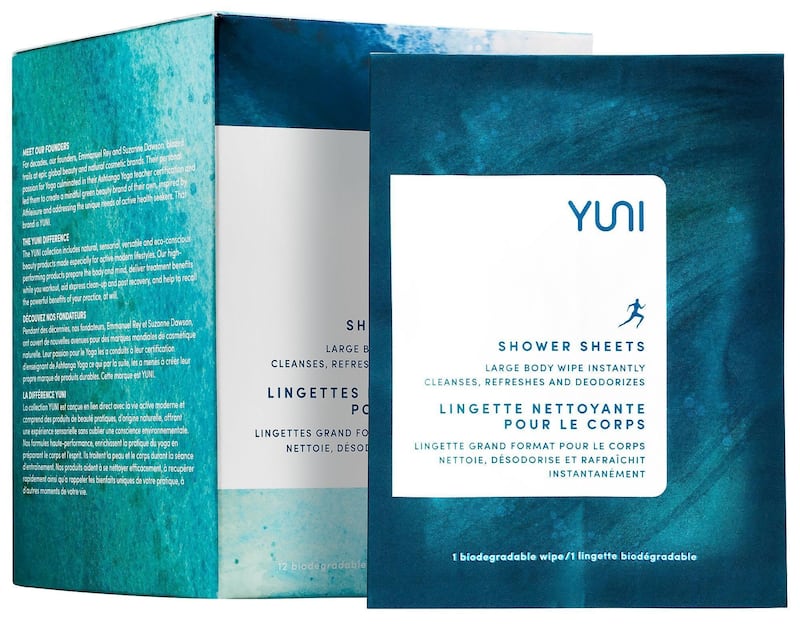 Yuni Beauty Shower Sheets Large Body Wipes (£15 from cultbeauty.co.uk plus £4.50 shipping)