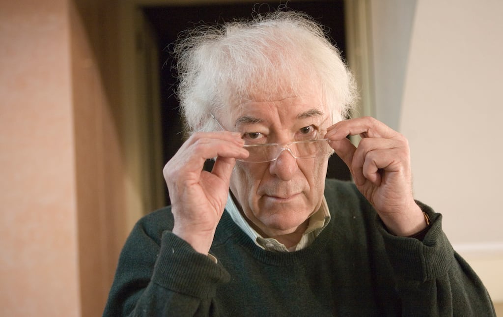 Seamus Heaney is among the poets whose work is included in the limited-edition Poems for Shakespeare (1973). Photograph: Leonardo Cendamo/Getty
