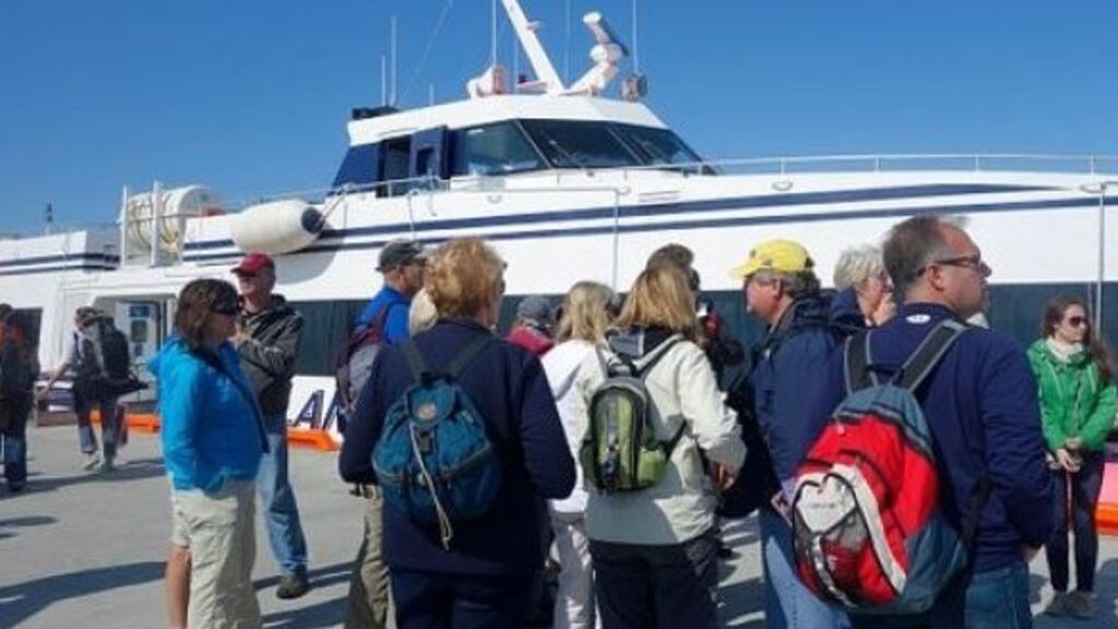 Island Ferries Teo spokesman, Jason O’Sullivan, said that trips would resume from Kilronan on Inis Mór on Friday evening at 5pm until January 4th as a gesture of goodwill. Photograph: Getty