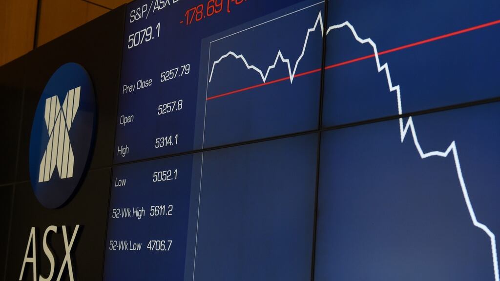 Stock prices in Australia react to the US presidential election first results as vote counting continues. Photograph: Paul Miller/EPA