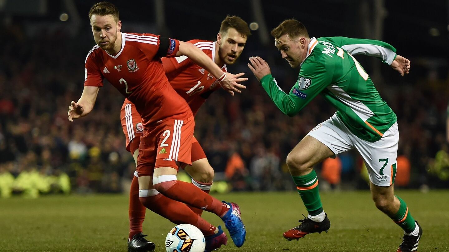 Until Aiden McGeady came on Ireland struggled from corners. Photo: Clodagh Kilcoyne/Reuters