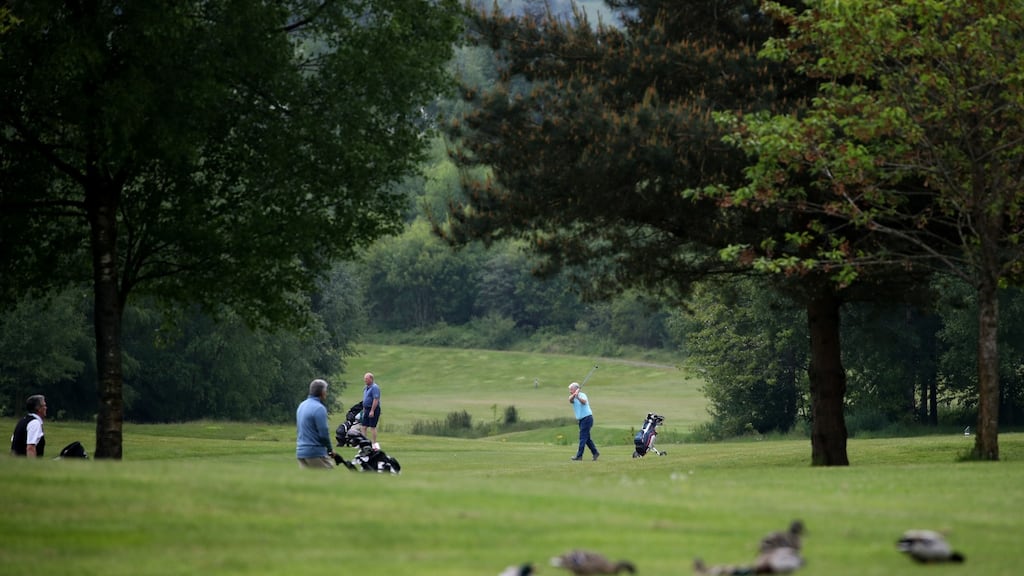 A view of golfers playing at Bunclody after courses reopened in May. Photo: Dan Sheridan/Inpho