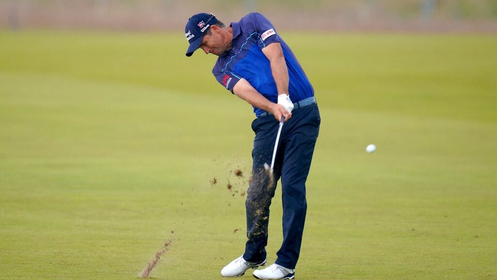Pádraig Harrington on the 18th during day four of the Scottish Open at The Renaissance Club, North Berwick. Photo: Jane Barlow/PA Wire