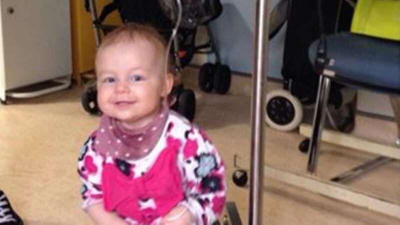 Eighteen-month-old Alice Turner has the rare childhood cancer neuroblastoma.