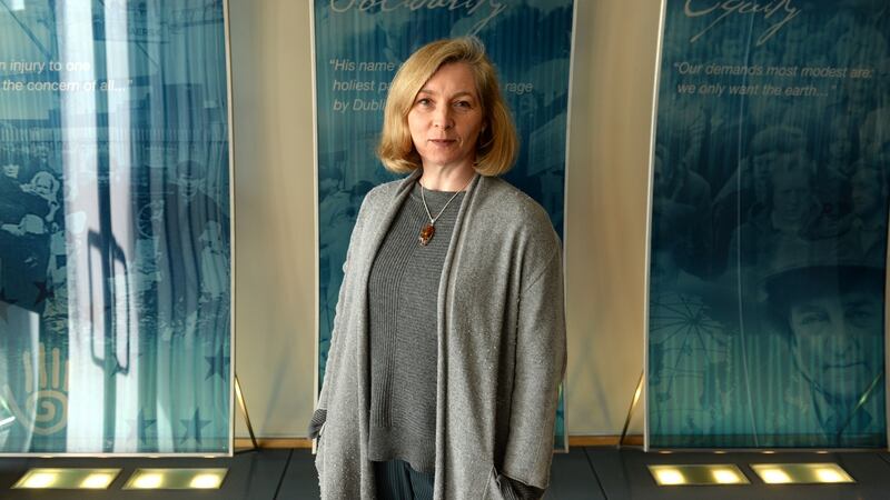 Ita O’Brien was a speaker at Speak Up & Call It Out, safeguarding the future of Irish Theatre, at Liberty Hall, Dublin. Photograph: Dara Mac Dónaill / The Irish Times
