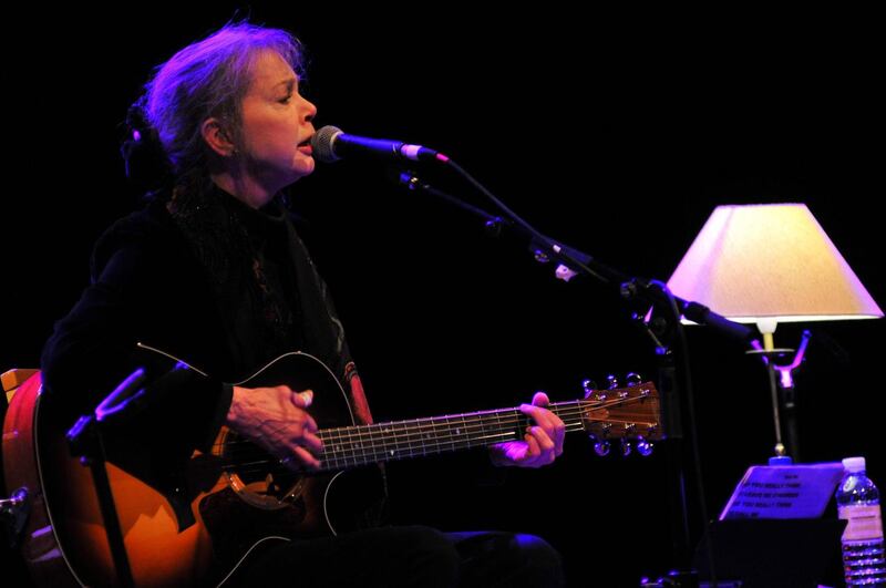 Nanci Griffith on stage at Shepherd’s Bush Empire in London in 2012. Photograph: C Brandon/Redferns via Getty