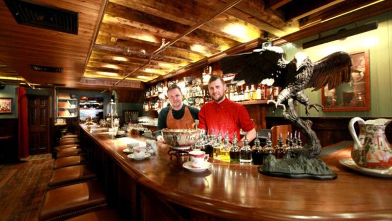 Sean Muldoon (left) and Jack McGarry of the Dead Rabbit Grocery and Grog. Photograph: The New York Times