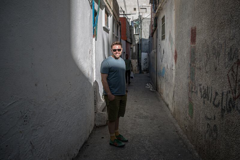 Ainle Ó Cairealláin inside Aida refugee camp