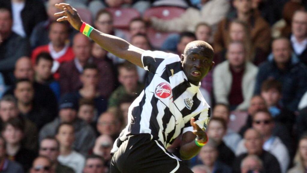 Newcastle United striker Papiss Cisse has agreed to wear his club’s new branded shirt after lengthy discussions. Photograph: Getty Images