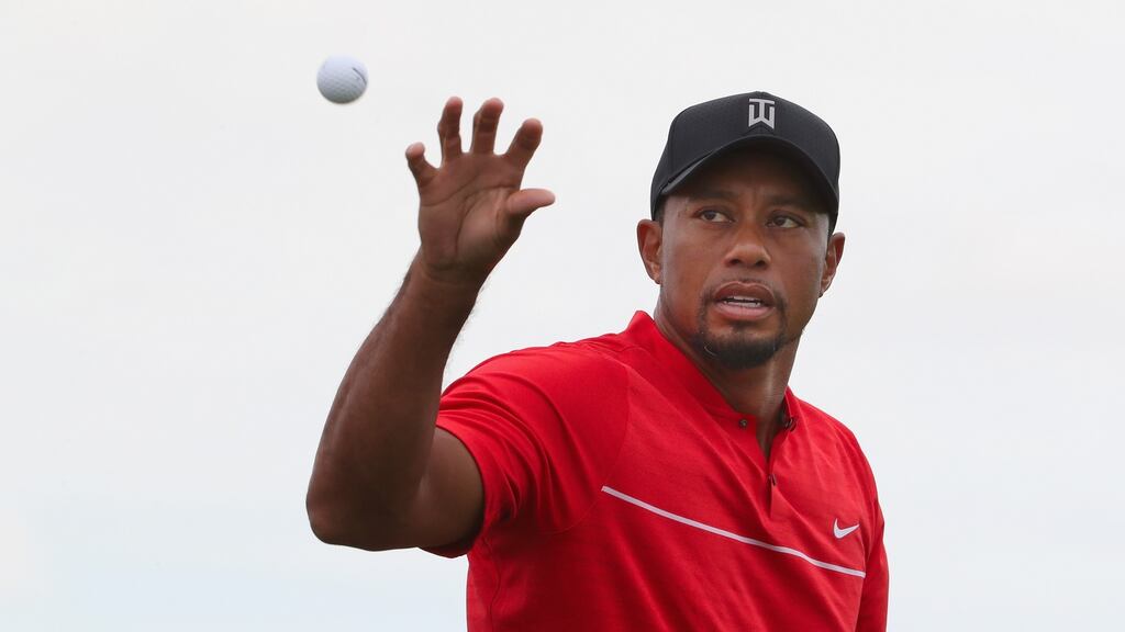 Tiger Woods practising last month in the Bahamas. “There wasn’t anything that took place in the Bahamas that wasn’t fixable. I don’t think Tiger was comfortable with his three wood but that’s fixable.” Photograph: Christian Petersen/Getty Images