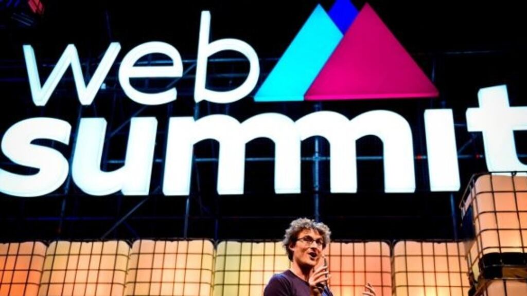 Paddy Cosgrave on stage at Web Summit in Lisbon last year
