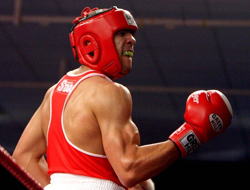 Darren Sutherland celebrates winning the national senior finals in 2007 after beating Eamon O'Kane. Photograph: Dan Sheridan/Inpho