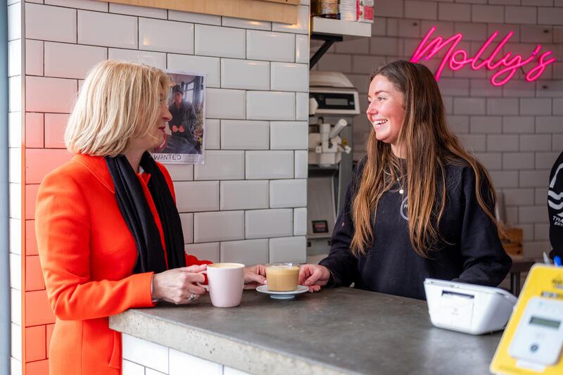 As well as scenic countryside and a vibrant arts scene there are cafes and eateries aplenty. Grubb frequents Molly’s in Tramore, pictured