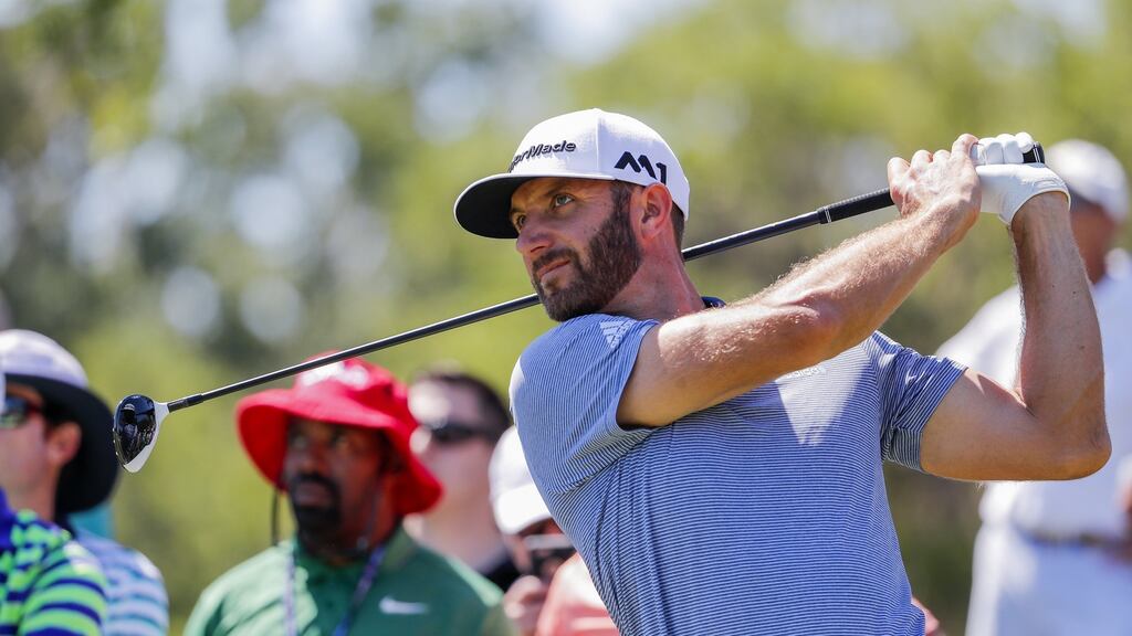 Dustin Johnson returned to action with second place in the Wells Fargo Championship. Photograph: Erik S. Lesser/EPA