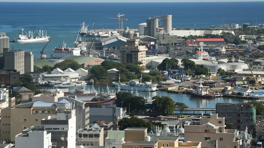 A view over the city of Port Louis from Fort Adelaide, Mauritius. July 2, 2010. (Photo by: Dominic Sansoni /Majority World/UIG via Getty Images)