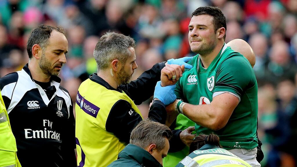 Robbie Henshaw is to miss the rest of the season with a shoulder injury. Photograph: Tom Honan