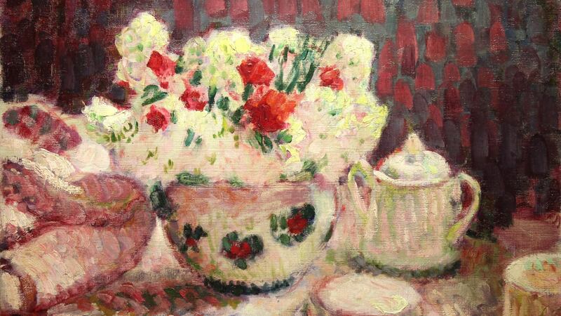 ‘Nature Morte – Flowers on a Table’, by Roderic O’Conor, was painted in Paris in 1910