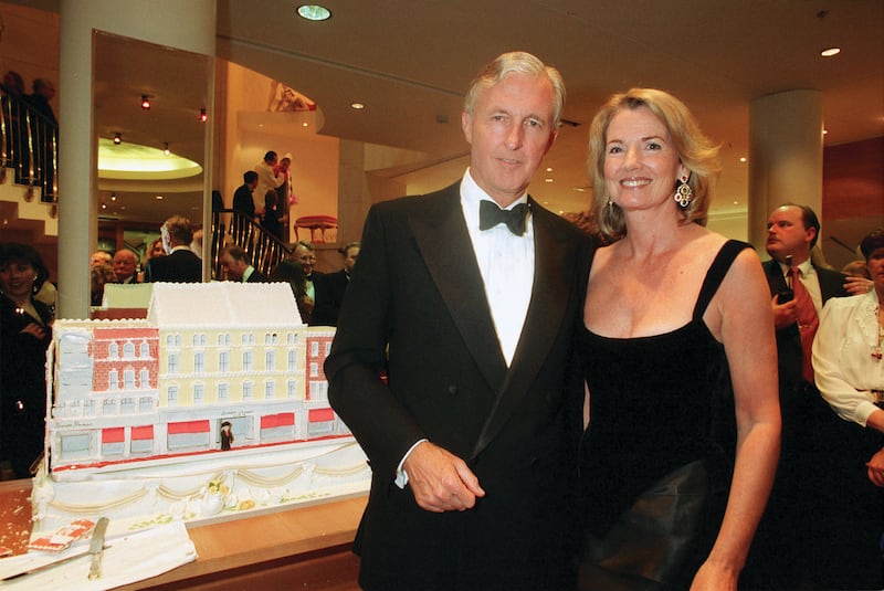 Galen and Hilary Weston at the opening of Brown Thomas on Grafton Street, 1995. Photograph: Eamonn Farrell/RollingNews.ie