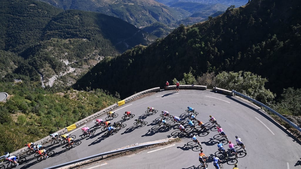 They snake along the winding roads of rural France. Their flashing energy, our slumbering indolence. It’s all so super curative, fantastically restorative. Photograph: Marco Bertorello/AFP via Getty Images