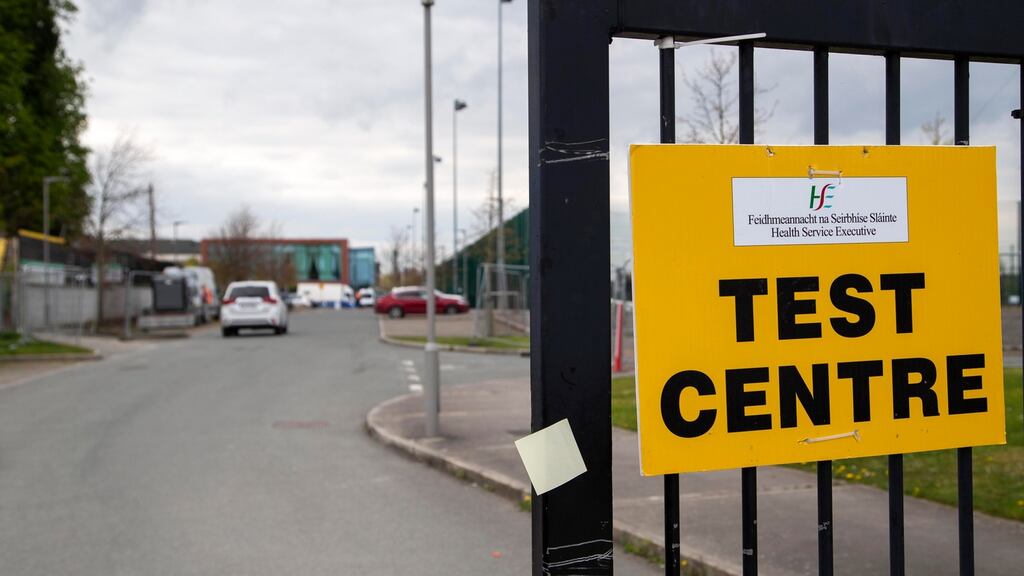 Pop-up community Covid testing centre in Coolock, Dublin. Photograph: Colin Keegan/ Collins
