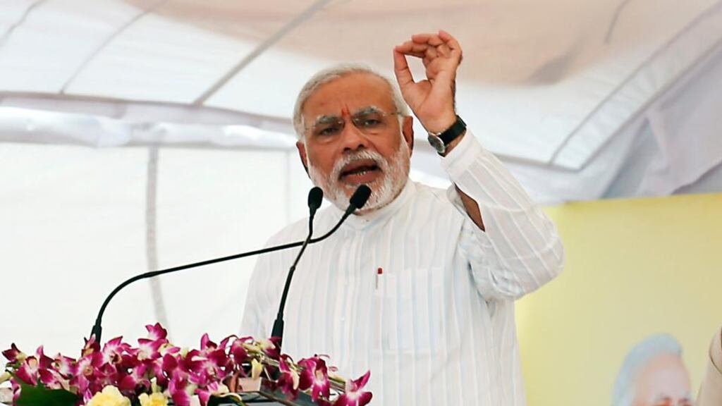 India’s newly elected pro-business prime minister Narendra Modi.  Photograph: Vivek Prakash/Bloomberg