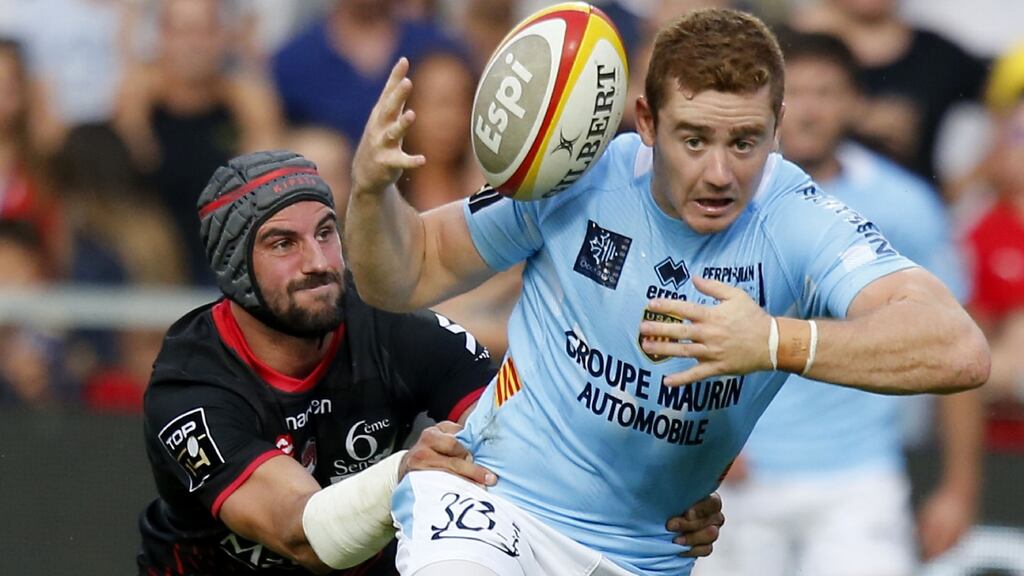 Paddy Jackson: will feature in the Perpignan side at home to Connacht. Photograph: Raymond Roig/AFP/Getty