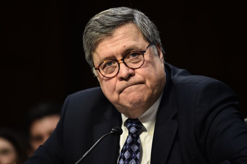 William Barr – then nominee to the position – US attorney general William Barr testifies during a Senate judiciary committee confirmation hearing on Capitol Hill on Janaury 15th. Photo by Nicholas Kamm/AFP/Getty