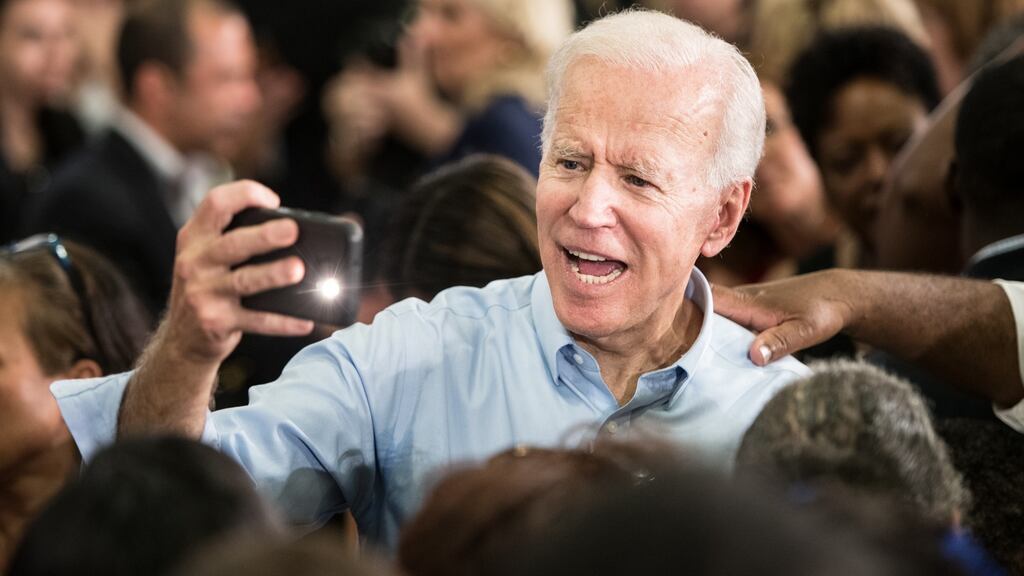 Now that Joe Biden is running for president in a post-#MeToo era, he says he always believed Anita Hill. Photograph: Sean Rayford/Getty Images
