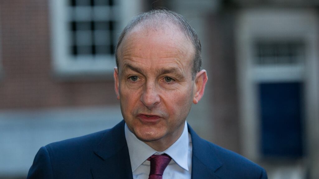 Taoiseach Micheál Martin TD arrives for a government cabinet meeting at Dublin Castle. Photograph: Gareth Chaney/Collins