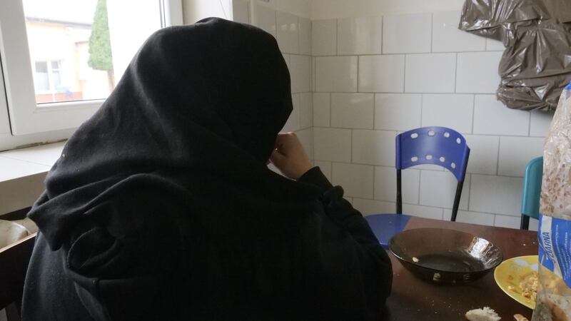 Henen in a migrant shelter in eastern Poland. Photograph: Amanda Coakley