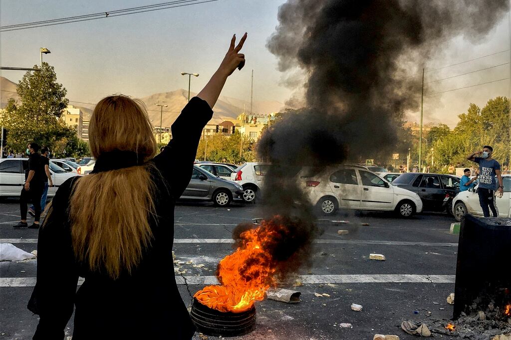 The death of 22-year-old Mahsa Amini after she was detained by the morality police in Tehran sparked the protests. Photograph: Middle East Images/AP