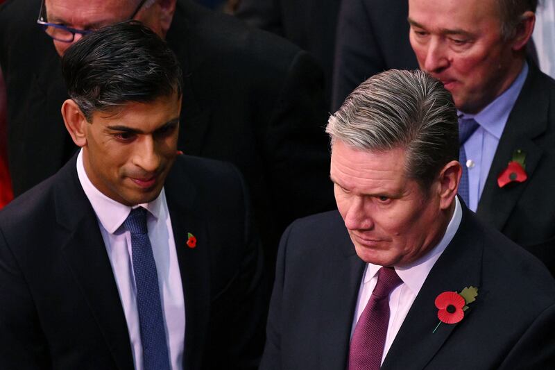 UK prime minister Rishi Sunak and Keir Starmer. Photograph: Leon Neal/ AFP/Getty Images