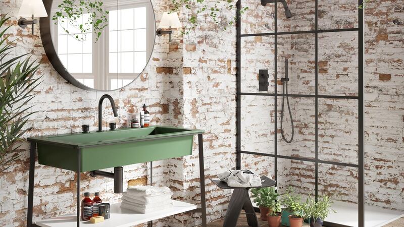 Crittal-style screening works well in bathrooms.