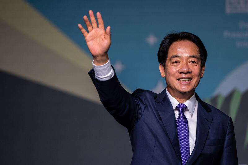 Lai Ching-te, also known as William Lai, was elected as president of Taiwan last month. Photograph: AP